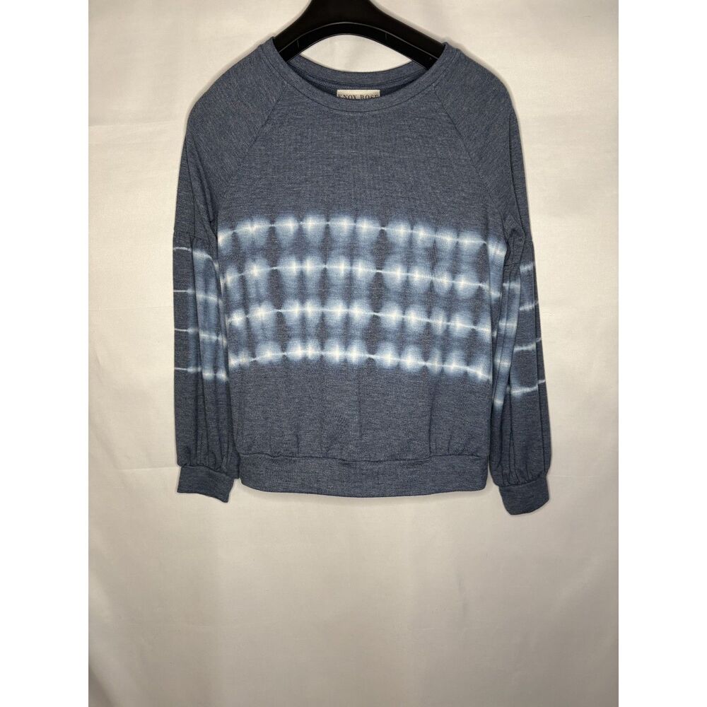 Knox Rose XSmall Blue Tie Dye Crew Sweatshirt Top